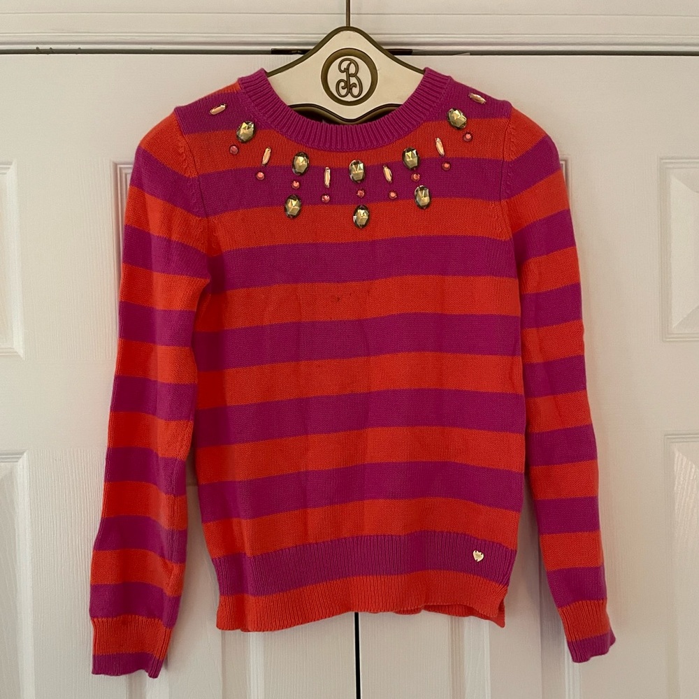 Juicy Couture Striped Embellished Sweater